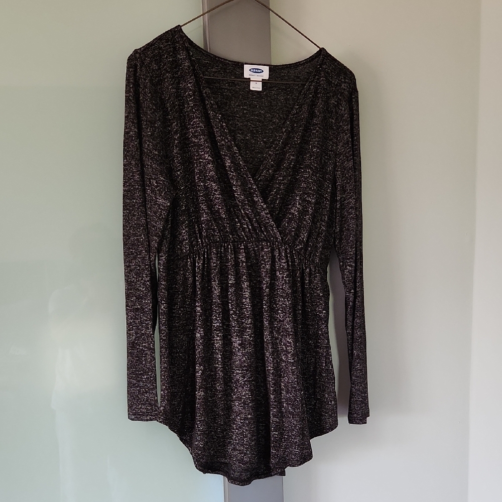 Old Navy Black Wrap Maternity Sweater